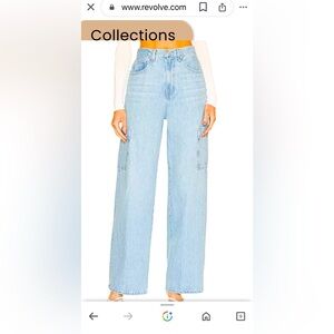 Frame high rise baggy pocket jeans in Genoa